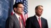 House Republican Leader Eric Cantor (L) pictured here with House Speaker John Boehner on Capitol Hill in Washington in a December 18, 2012, file photo.