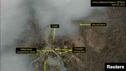 Le site d’enrichissement nucléaire de Punggye-ri en Corée du Nord, le 3 mai 2017.