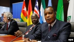 Le président Denis Sassou Nguesso du Congo, a annoncé l'adoption d'une charte sur la sûreté et la sécurité maritime de l'Union africaine. Image d'archives, 3 mars 2015.