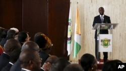 Alassane Ouattara, candidat à sa propre succession, Abidjan, 7 octobre 2015.