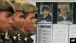 Khieu Samphan, the former head of state for the regime, is on trial for crimes including genocide, alongside Khmer Rouge ideologue Nuon Chea.