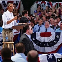 M. Obama, à Cannon Falls, Minnesota (15 août 2011)
