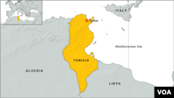 Ramani ya Tunisia na nchi zilizo jirani nae
