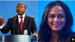 Foto montagem de Presidente Angolano João Lourenço e empresária angolana Isabel dos Santos