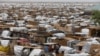 Des huttes et des hangars du camp de personnes déplacées à Gamboru / Ngala à Borno, au Nigéria, le 27 avril 2017.