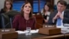 Sen. Martha McSally, R-Ariz., recounts her own experience with sexual assault while serving as a colonel in the Air Force, on Capitol Hill in Washington, March 6, 2019. She spoke during a hearing on prevention and response to sexual assault in the military.