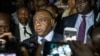 L’opposant congolais Jean-Pierre Bemba devant la presse après s’être porté candidat à la présidentielle du 23 décembre au bureau de la Commission électorale, à Kinshasa, le 2 août 2018.