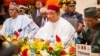 Shugaba Mahamadou Issoufou na Nijar yana jawabi.