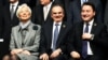 From left: Managing Director of the International Monetary Fund, Christine Lagarde, with Turkey's Deputy Prime Minister Ali Babacan and Turkey's Central Bank Governor Erdem Basci during a meeting of the finance ministers and central bankers from the Group of 20 in Istanbul, Turkey, Feb. 10, 2015. 