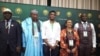 Le nouveau bureau du comité exécutif de la Fecafoot dirigé par Samuel Eto’o à Yaoundé, le 12 décembre 2021. (VOA/Emmanuel Jules Ntap)