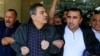 Niyaməddin Əhmədov və Əli Kərimli aksiya zamanı