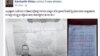 A photo shared on Twitter on May 23, 2017, shows Cambodia's information minister Khieu Kanharith posting on Facebook a full image of the passport of a foreign journalist of The Cambodia Daily. (Screenshot from Twitter)