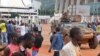 FILE - French peacekeeping soldiers, center right, patrol the city of Bangui, Central African Republic, Sept. 30, 2015.