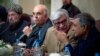 Asfandyar Wali Khan, second right, head of the Awami National Party, presides over a major conference with various political parties and religious group representatives in Islamabad, Feb. 14, 2013. 
