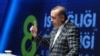 Turkey's President Recep Tayyip Erdogan speaks during a meeting in Istanbul, Turkey, May 8, 2016. Long known to be sensitive to humor when he is the target, Erdogan challenged numerous satirists and comedians on the limits of free speech.