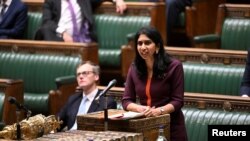 Міністр внутрішніх справ Великої Британії Суелла Брейвермен виступила в Британському парламенті на тему імміграційної політики, 19 грудня 2022 року