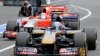 Le pilote de Red Bull Mark Webber, à l'avant, lors du Grand Prix d'Allemagne de Formule 1, le vendredi 22 juillet 2011.
