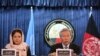 Tadamichi Yamamoto, United Nations Special Representative of the Secretary-General for Afghanistan, right, speaks during a press conference with Danielle Bell, United Nations Assistance Mission in Afghanistan, UNAMA, Human Rights Director, to discuss the release of the U.N. 2016 Annual Report on the Protection of Civilians in Armed Conflict, in Kabul, Afghanistan, Monday, Feb. 6, 2017. 