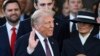 Donald Trump lors de son investiture au Capitole, lundi 20 janvier 2025.