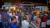 People gather outside after a stampede at the venue of a music concert at the Cochin University of Science and Technology in Kochi, Kerala state, India, on Nov.25, 2023. Four people died and dozens of students were injured in the incident.
