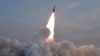 This picture taken on Jan. 17, 2022, and released from North Korea's official Korean Central News Agency on Jan. 18, 2022, shows test-fire of a tactical guided missile conducted under a plan of the Academy of Defense Science, at an undisclosed location.