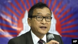 Cambodian opposition leader Sam Rainsy (September 2012)
