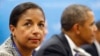 FILE - U.S. National Security Advisor Susan Rice is seen with President Barack Obama in the background.