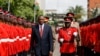 Kenya's President Uhuru Kenyatta inspects the honor guard before the opening of the 11th Parliament at the National Assembly Chamber in the capital Nairobi, Apr. 16, 2013.