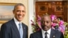 Le président Barack Obama, à gauche, avec son homologue de la RDC, Joseph Kabila, à droite, lors d'une réunion aux Etats-Unis, avec les dirigeants des pays africains. 5 août 2014.