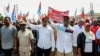 Viongozi wa Chadema na wanachama wengine wakiandamana kuomba mabadiliko ya katiba, Januari 24, 2024. Picha ya Reuters