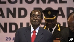Le président zimbabwéen Robert Mugabe, 29 avril 2015.