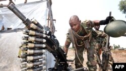 Des soldats FARDC près de Goma en République démocratique du Congo (RDC)