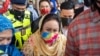 Rosmah Mansor (C), wife of Malaysia's former prime minister Najib Razak, leaves the Duta court complex after a hearing in her graft trial in Kuala Lumpur on February 18, 2021. (Photo by Mohd RASFAN / AFP)