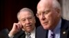 Chairman of the Senate Judiciary Committee Patrick Leahy (r) and, Republican Senator Charles Grassley, April 22, 2013.
