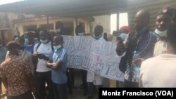 Professores manifestam-se no Uíge, Angola. Foto de arquivo