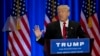 Republican presidential candidate Donald Trump looks towards a teleprompter as he speaks in New York, June 22, 2016. Trump launched a blistering verbal attack against his Democratic rival Hillary Clinton a day after she blasted him on his economic record.