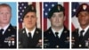 A combination photo of U.S. Army Special Forces Sergeant Jeremiah Johnson (L to R), U.S. Special Forces Sgt. Bryan Black, U.S. Special Forces Sgt. Dustin Wright and U.S. Special Forces Sgt. La David Johnson killed in Niger, West Africa, Oct. 4, 2017, in t