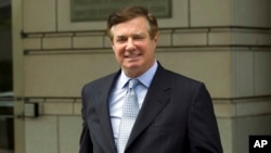 Paul Manafort, ancien président de campagne du président Donald Trump, après une audience à Washington, le 23 mai 2018.