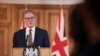 Waziri mkuu mpya wa Uingereza Keir Starmer, akizungumza katika mkutano wake wa kwanza na waandishi wa habari, mjini London, Julai 6, 2024.