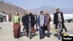 Foreign Secretary of Bhutan Aum Pema Choden and Vinay Mohan Kwatra, Foreign Secretary of India. Photo Credit: Indiainbhutan Twitter 