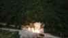 A projectile is launched at an unspecified location in China during long-range live-fire drills by the rocket force of the Eastern Theater Command of the Chinese People's Liberation Army targeting maritime areas east of Taiwan, Thursday, Aug. 4, 2022. 