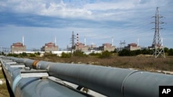 Kinu cha Nyuklia cha Zaporizhzhia kinachotengeneza nguvu za umeme, Enerhodar, Zaporizhzhia kusini mwa Ukraine, on May 1, 2022.