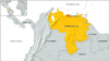 Map of Venezuela, which is in a border dispute with Guyana to the east. 