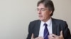 Joachim von Amsberg, Vice President of the Asian Infrastructure Investment Bank, talks to VOA Khmer on AIIB's future vision and his prospect on Asian economies, at World Economic Forum, in Phnom Penh, May 11, 2017. (Khan Sokummono/ VOA Khmer)