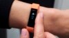 In this March 1, 2017, file photo, Fitbit's new Alta HR device is displayed in New York. The Pentagon is doing a broad review of how military forces use exercise trackers and other wearable electronic devices.
