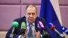 Russia's Foreign Minister Sergei Lavrov speaks during a news conference in Phnom Penh