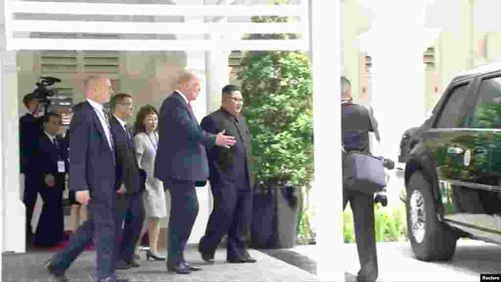 Ganawar Shugaban Amurka Donald Trump da Kim Joung Un a Singapore