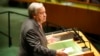 United Nations Secretary-General Antonio Guterres addresses the 74th session of the United Nations General Assembly at U.N. headquarters, Sept. 24, 2019. 