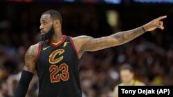 LeBron James, Cleveland, Ohio, le 29 avril 2018. 