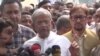 বাংলাদেশ জাতীয়তাবাদী দলের মহাসচিব মির্জা ফখরুল ইসলাম আলমগীর সাংবাদিকদের সাথে কথা বলছেন। ফটোঃ ৩ নভেম্বর, ২০২৪। 